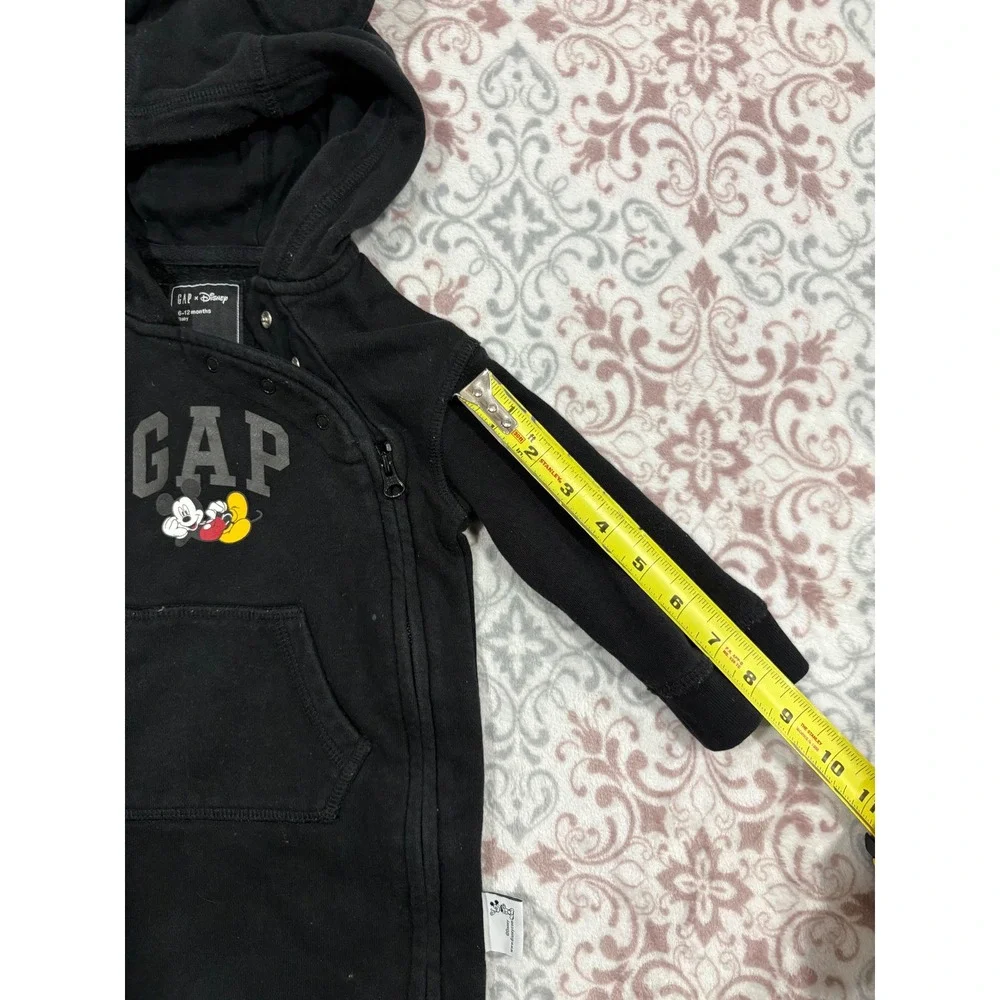 Baby Gap x Disney Mickey Mouse Hooded Romper Black Ears 6-12 Months One Piece